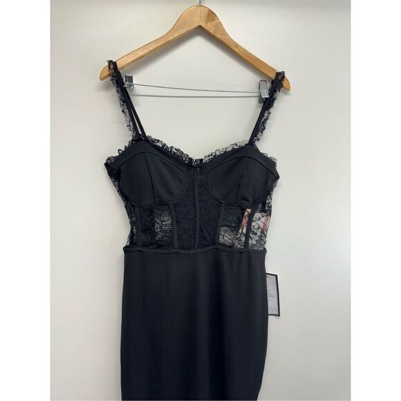 Emerald Sundae Lace Corset Gown Size Extra Large‎ Black Maxi NEW - Picture 6 of 10